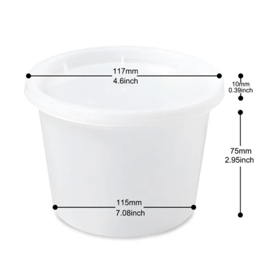 16 oz Plastic To Go Soup Container With Lids 240 Set - Image 2