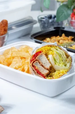 26oz Disposable Plastic Rectangle Food Container White With Lid 150 set