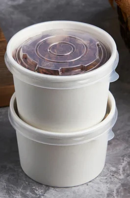 Disposable Clear Plastic lids for 16oz Soup Cups 500pcs