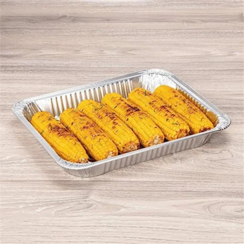 Half Size Shallow Heavy Duty Aluminum Tray 100 pcs
