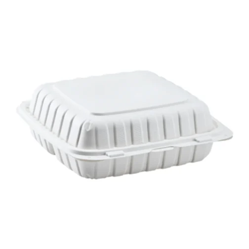 9" 3 Compartments Plastic Clamshell food Containers 150 pcs - Image 4