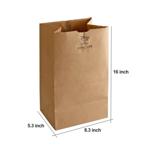 Sample 20 lb Recycled Kraft Paper Bags - Image 3